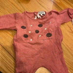 Baby boys striped footie